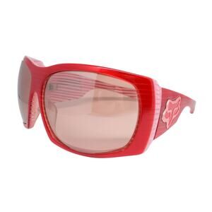 Fox The Story Red/Pink Women's Wrap Sunglasses - LENSES FAIR/ FRAMES GOOD - READ